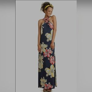 Trina Turk Resort Vogue Fashion Show tropical floral maxi Sundress S